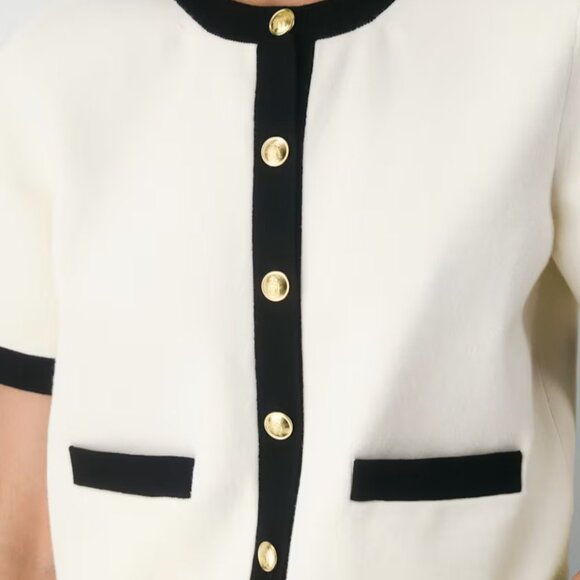 NWT Aritzia BABATON Approach Short Sleeve Cardigan XS - Picture 4 of 7